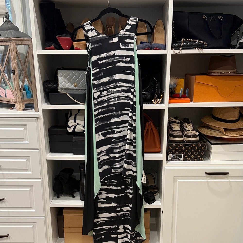 BCBGMaxAzria Monochrome Abstract Dress